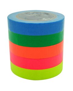 Cloth Tape Mini Rolls - Neon Stack, Kingfisher Tapes